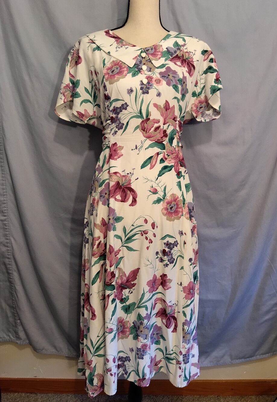 J.B. Wright Petites Floral Midi Dress